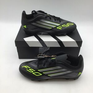 Adidas F50 Club FG MG J Kids Soccer Cleats Black Yellow JI0028 Size 5.5 Y NEW